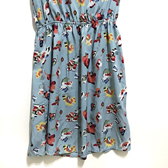 Blue Spring Print Dress - Picture 4 of 5